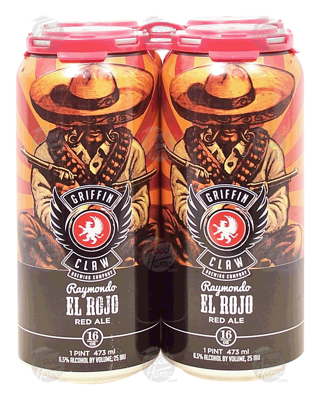 Griffin Claw Raymondo El Rojo red ale, 6.5% alc. by vol., 1-pint Full-Size Picture